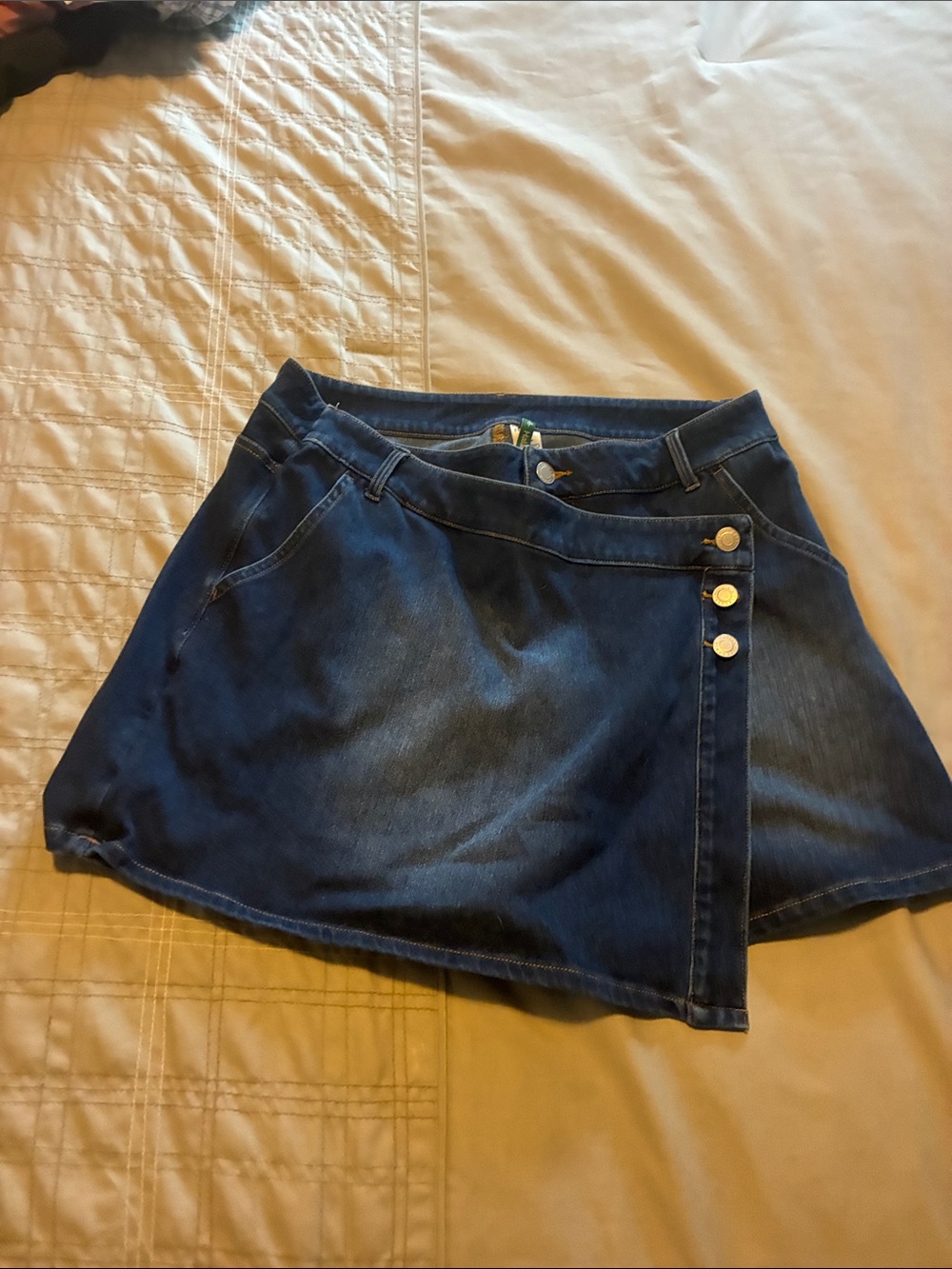 Halara Dark Blue Denim Wrap Skirt - Women